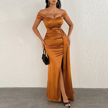 HBLL Sexy Off Shoulder Satin Evening Dress Mermaid for Women Side Slit Floor Length Backless Party Gown Elegant Luxury Vestido
🚚Livraison gratuite rapide et sécurisé FR FelizShop