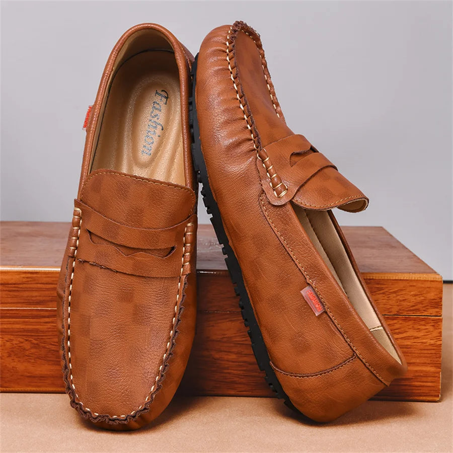 Mocassins Homme Cuir – Chaussures Décontractées à Enfiler | Loafers Style Bateau Haut de Gamme (Taille 38 à 47)🚚 Livraison rapide en 8 à 12 jours ouvrés depuis la France FelizShop