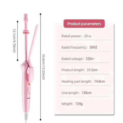9mm Mini Hair Curling Iron Hair Curler Wand Professional Curly Tongs Ceramic Electric Salon Styling Tool Small Crimping Iron (🚚 Livraison rapide en 8 à 12 jours ouvrés depuis la France ) FelizShop