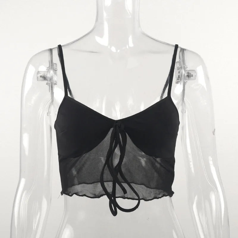 Crop Top Corset Noir Femme – Sans Manches, Dos Nu & Lacets
Tailles : S à L
Matière : tissu mesh léger, détails à lacets
Style : sexy et streetwear, dos transparent, coupe courte (cropped)
Saison : été 🚚 Livraison FelizShop