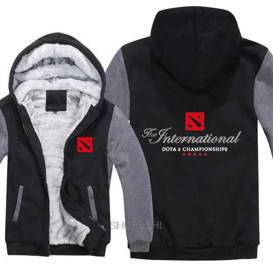 Sweatshirt Dota 2 Hiver – Hoodie Chaud à Capuche pour Homme, Polaire Doublée, Fan de Gaming, Taille M à 5XL GameWear Pro
