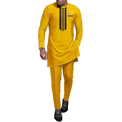 Ensemble Africain Homme Été – Chemise & Pantalon FelizShop