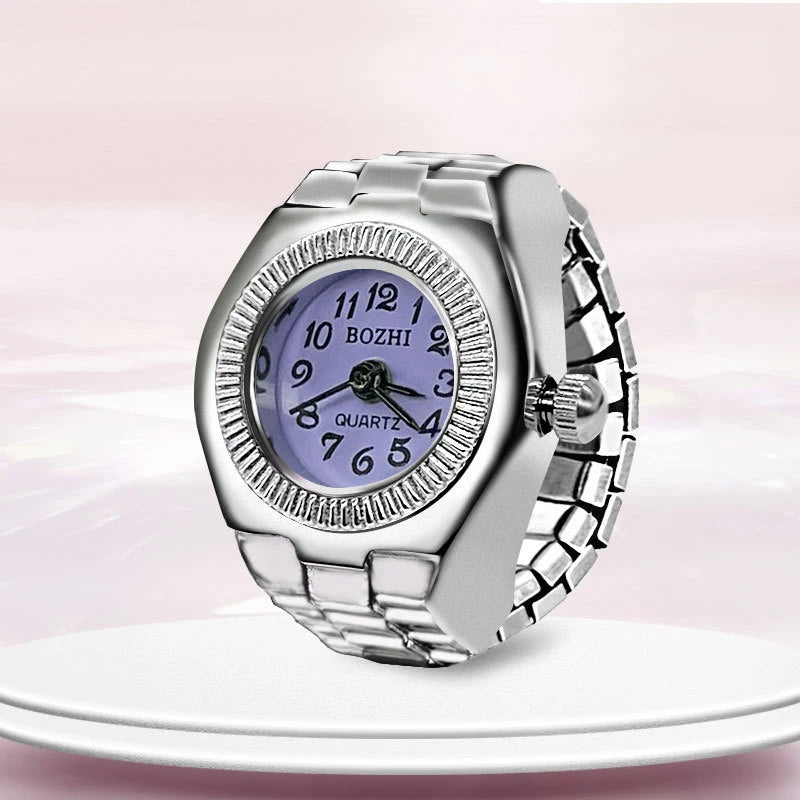 Bague Montre Rétro Punk – Anneau Quartz Vintage avec Chiffres Romains FelizShop
