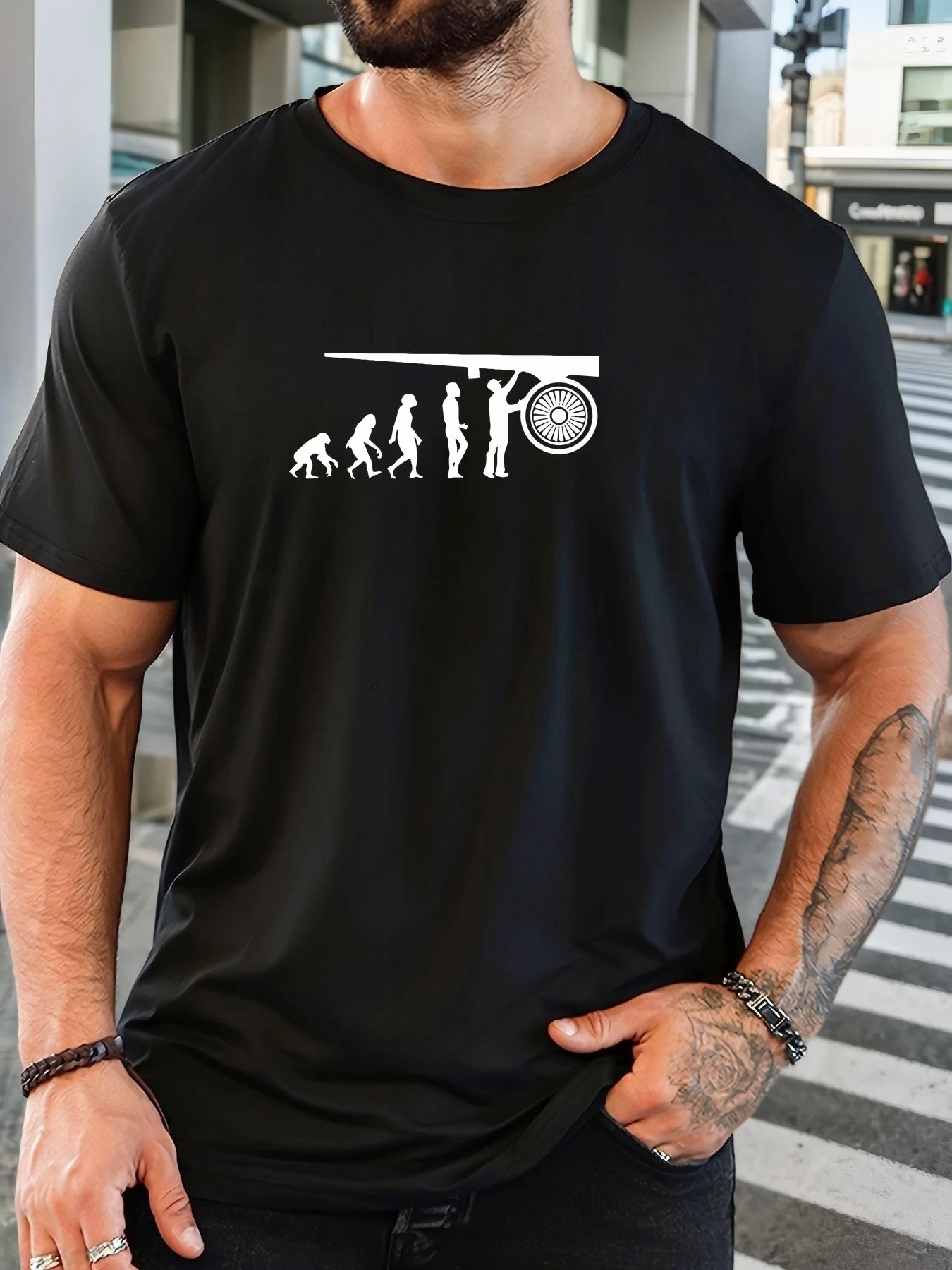 T-shirt Homme 100 % Coton – Graphique & Respirant – Style Streetwear Décontracté🚚 Livraison rapide en 8 à 12 jours ouvrés depuis la France FelizShop