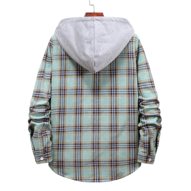 Chemise à Carreaux à Capuche pour Homme – Style Décontracté & Urbain – Manches Longues🚚 Livraison rapide en 8 à 12 jours ouvrés depuis la France FelizShop