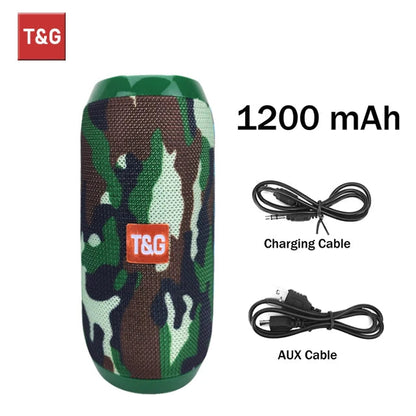 Enceinte Bluetooth Portable T&G TG117 – Haut-parleur Étanche TWS, Son Stéréo Surround, Support Carte TF et Radio FM, Idéal pour l’Extérieur 🚚 Livraison rapide en 8 à 12 jours ouvrés depuis la France ou nos entre FelizShop