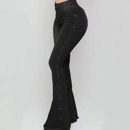 Mid Waisted Stretch Flare Jeans Women Denim Pants Wide Leg Butt-lifted Casual Korean Style Skinny Bell Bottom Pocket Trousers
🚚Livraison gratuite rapide et sécurisé FR FelizShop