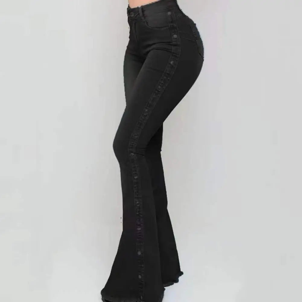 Mid Waisted Stretch Flare Jeans Women Denim Pants Wide Leg Butt-lifted Casual Korean Style Skinny Bell Bottom Pocket Trousers
🚚Livraison gratuite rapide et sécurisé FR FelizShop