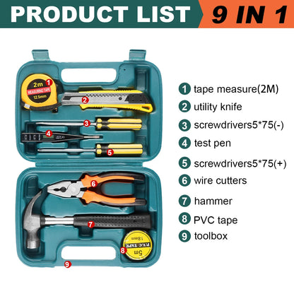 Kit d’Outils 8/9/12/13 Pièces avec Mallette – Réparation Maison & Auto FelizShop