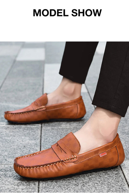 Mocassins Homme Cuir – Chaussures Décontractées à Enfiler | Loafers Style Bateau Haut de Gamme (Taille 38 à 47)🚚 Livraison rapide en 8 à 12 jours ouvrés depuis la France FelizShop