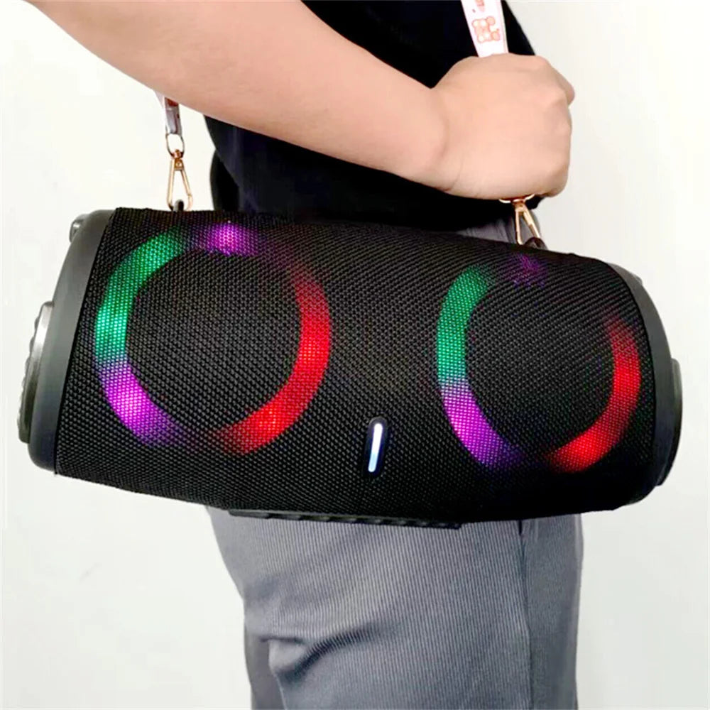 Enceinte Bluetooth Portable Étanche 100W – Son Puissant avec Lumières RGB Colorées, Subwoofer Sans Fil, Stéréo 360° Surround, TWS & Radio FM  🚚 Livraison rapide en 8 à 12 jours ouvrés depuis la France ou nos entr FelizShop