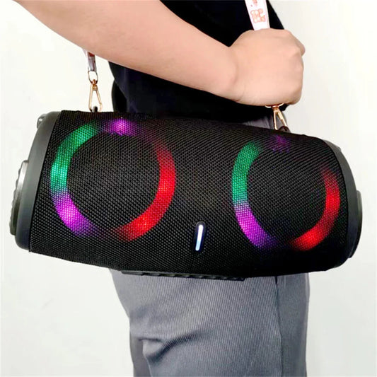Enceinte Bluetooth Portable Étanche 100W – Son Puissant avec Lumières RGB Colorées, Subwoofer Sans Fil, Stéréo 360° Surround, TWS & Radio FM  🚚 Livraison rapide en 8 à 12 jours ouvrés depuis la France ou nos entr FelizShop