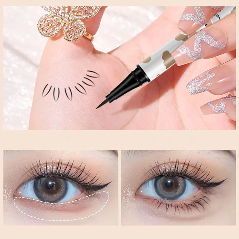 Eyeliner Liquide Waterproof – Noir & Brun | Séchage Rapide, Effet Lying Silkworm pour Regard Agrandi🚚 Livraison rapide FelizShop