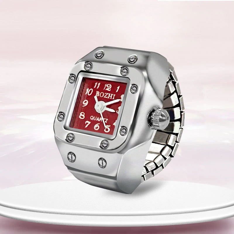 Bague Montre Rétro Punk – Anneau Quartz Vintage avec Chiffres Romains FelizShop