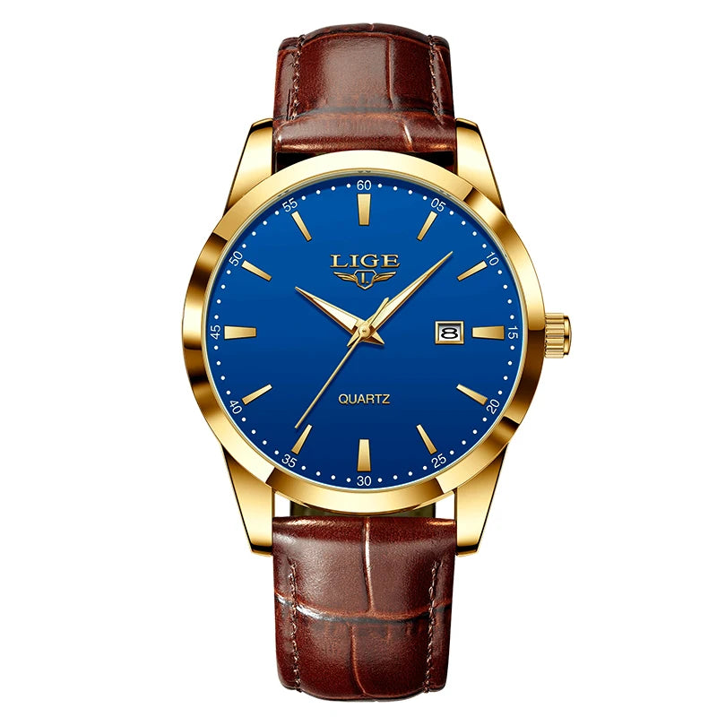 Montre Homme LIGE – Bracelet Cuir Marron – Chronographe Sport & Élégance🚚 Livraison rapide en 8 à 12 jours ouvrés depuis la France FelizShop