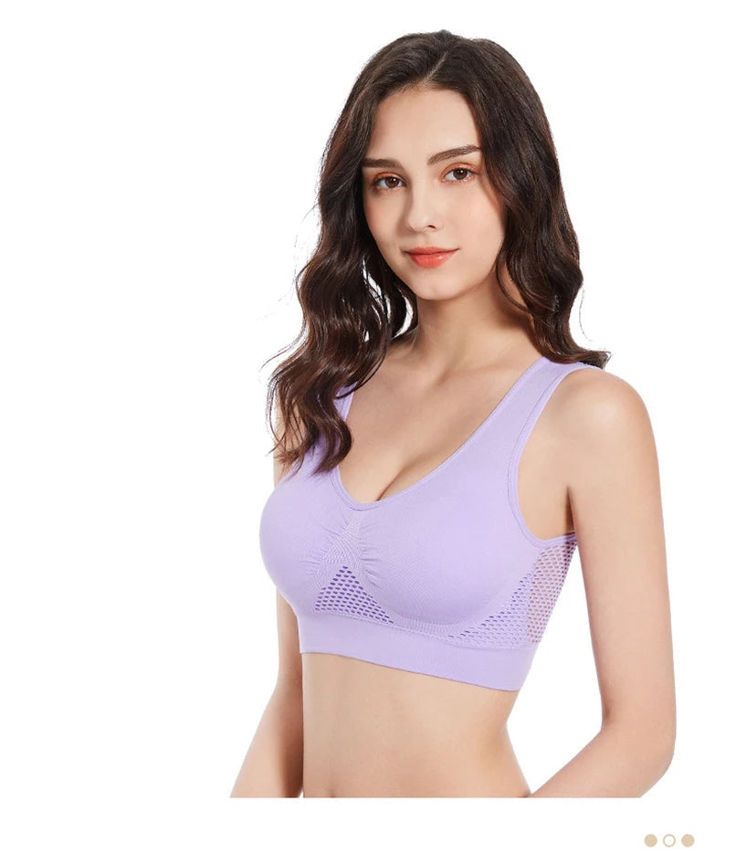 Brassière de sport respirante pour femmes — Soutien-gorge fitness avec coussinets amovibles — Sans coutures, push-up, idéale pour course et gym🚚 Livraison rapide en 8 à 12 jours ouvrés depuis la France FelizShop