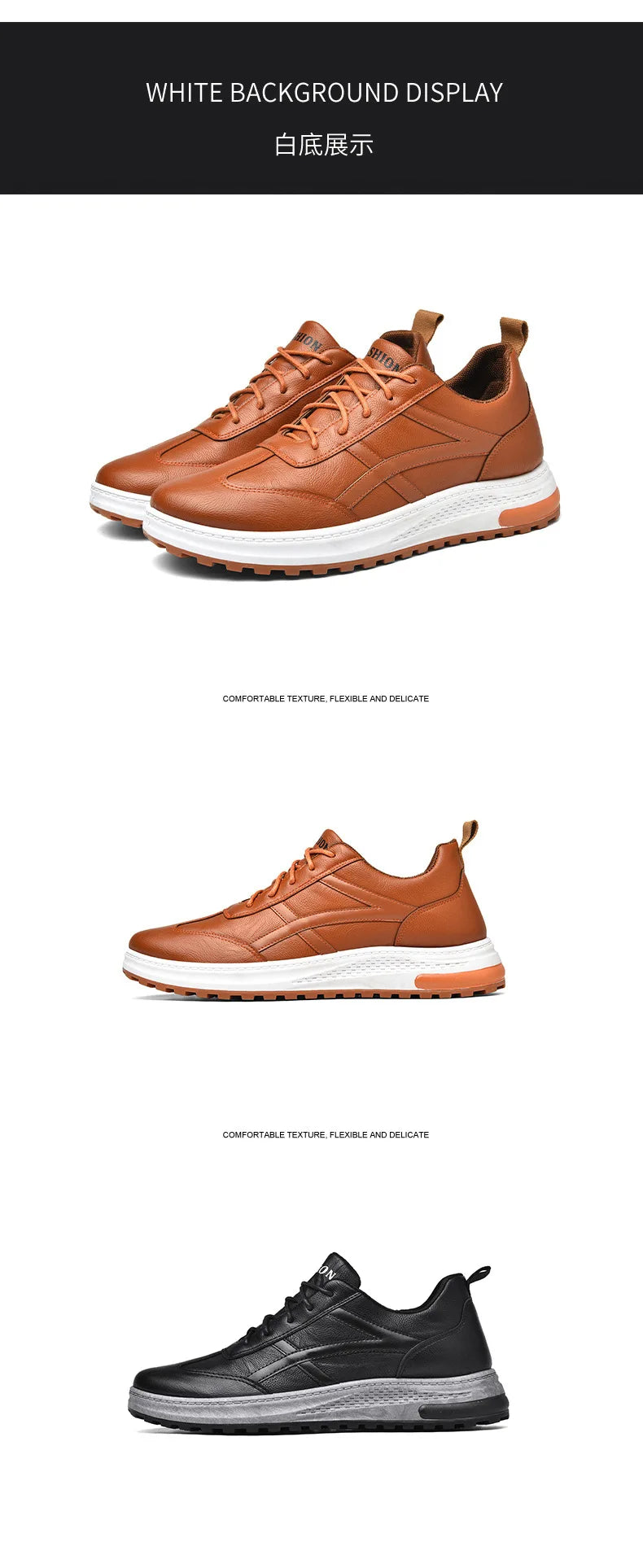 Sneakers en cuir PU pour homme — Chaussures business casual — Baskets respirantes d’extérieur — Mocassins mode pour homme — Chaussures de marche🚚 Livraison rapide FelizShop