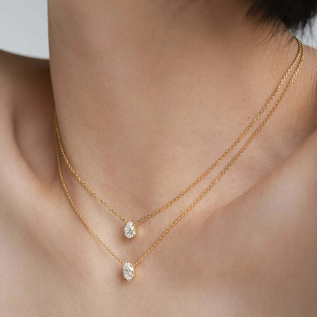 Collier pendentif tendance pour femme – Choker à chaînes multiples avec zircon brillant, bijou mode pour soirée, cadeau élégant.🚚 Livraison rapide en 8 à 12 jours ouvrés depuis la France FelizShop