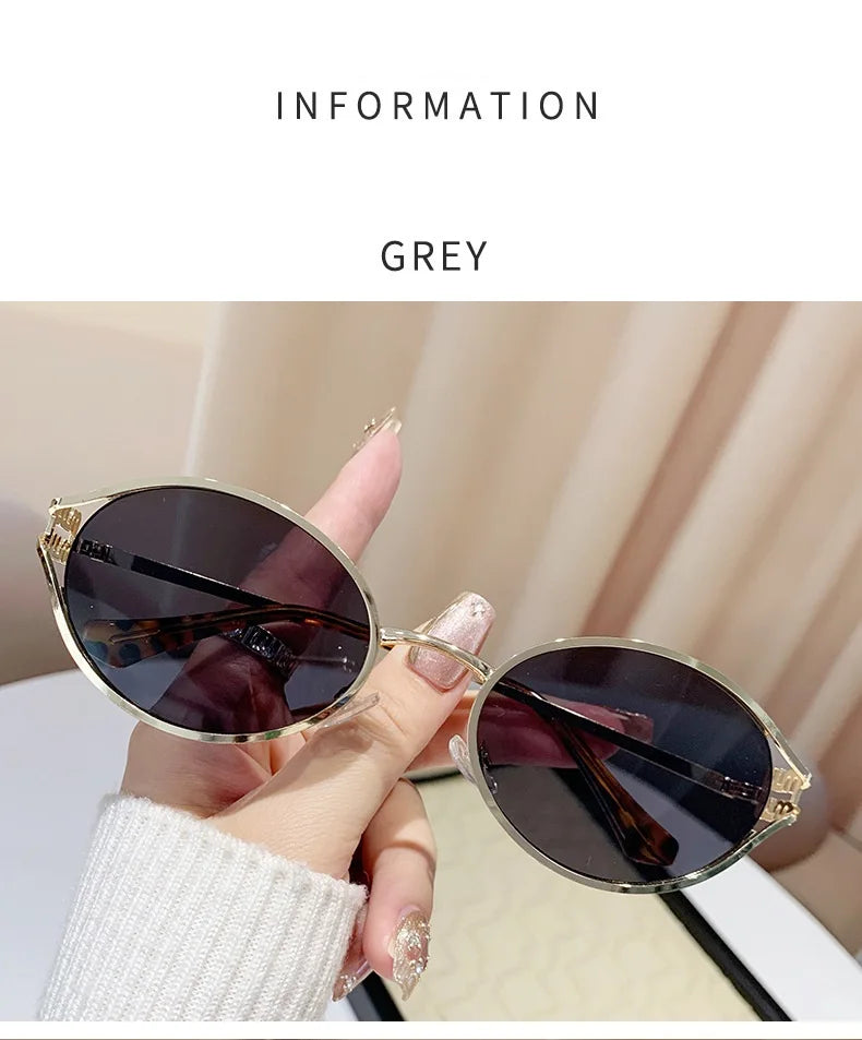 vintage small oval alloy sunglasses women new fashion brand elegant sexy sun glasses ladies trendy driving gradient shades uv400 🚚 Livraison rapide en 8 à 12 jours ouvrés depuis la France FelizShop