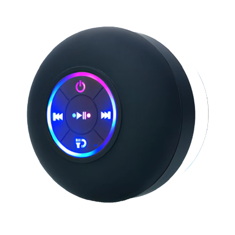Enceinte Bluetooth Portable Sans Fil avec LED – Haut-parleur Étanche IPX4, Ventouse Puissante, Mini Son Stéréo, Idéal pour la Salle de Bain et l’Extérieur 🚚 Livraison rapide en 8 à 12 jours ouvrés depuis la Fran FelizShop