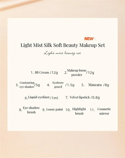 Coffret Maquillage Noël – Set Cadeau Beauté Complet | BB Cream, Rouge à Lèvres, Fards, Eyeliner, Crayon Sourcils🚚 Livraison rapide FelizShop