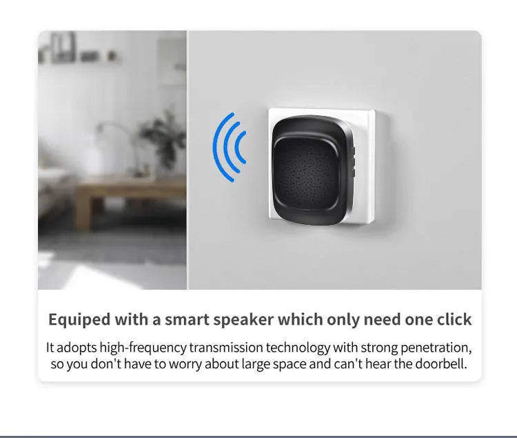 Caméra de Sonnette Vidéo WiFi – Vision Nocturne HD, Sans Fil, Batterie Intégrée, Interphone Bidirectionnel avec Modulation de Voix, Sécurité Intelligente pour la Maison 🚚 Livraison rapide en 8 à 12 jours ouvrés FelizShop