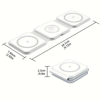 Chargeur magnétique sans fil 3-en-1 à charge rapide — Compatible iPhone 16, 15, 14 Pro Max, AirPods, Apple Watch — Support pliable pour téléphone portable
🚚 Livraison rapide en 8 à 12 jours ouvrés FelizShop