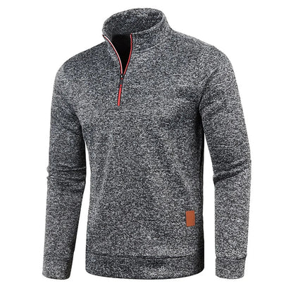 Sweatshirt Homme Demi-Zippé – Pull Épais à Col Montant, Style Décontracté pour le Printemps/Automne, Couleur Unie 🚚 Livraison rapide en 8 à 12 jours ouvrés depuis la France FelizShop