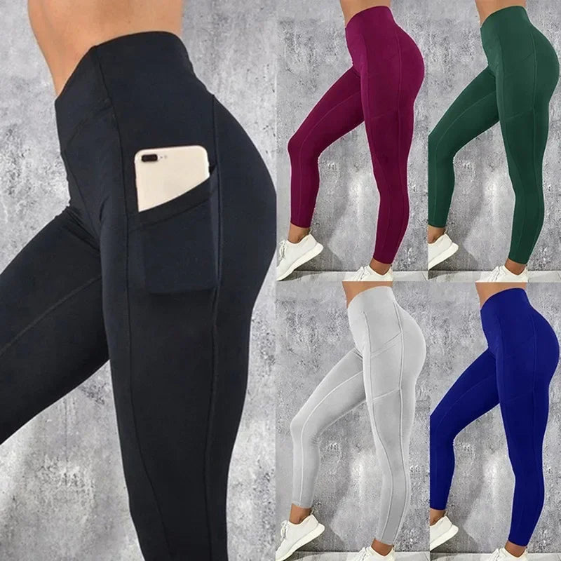 Leggings Fitness Femme – Taille Haute avec Poche | Gainant & Stretch
Tailles : S à XL
Matière : tissu stretch haute performance, doux et respirant
Coupe : taille haute, skinny, effet push-up pour galber les fesses
Utilisa FelizShop
