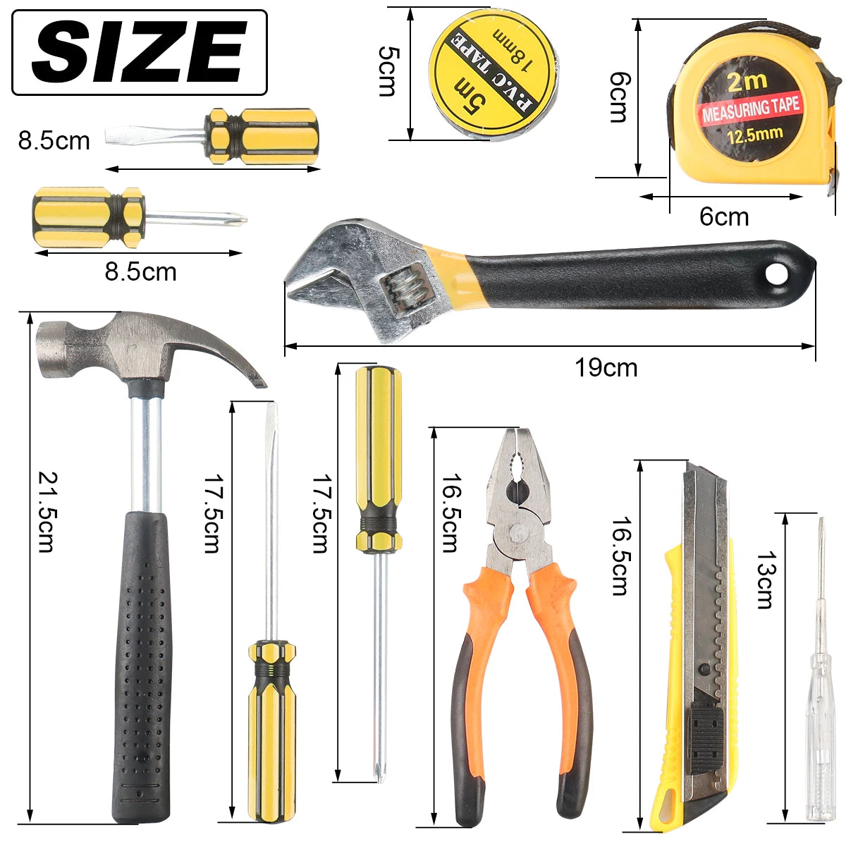 Kit d’Outils 8/9/12/13 Pièces avec Mallette – Réparation Maison & Auto FelizShop