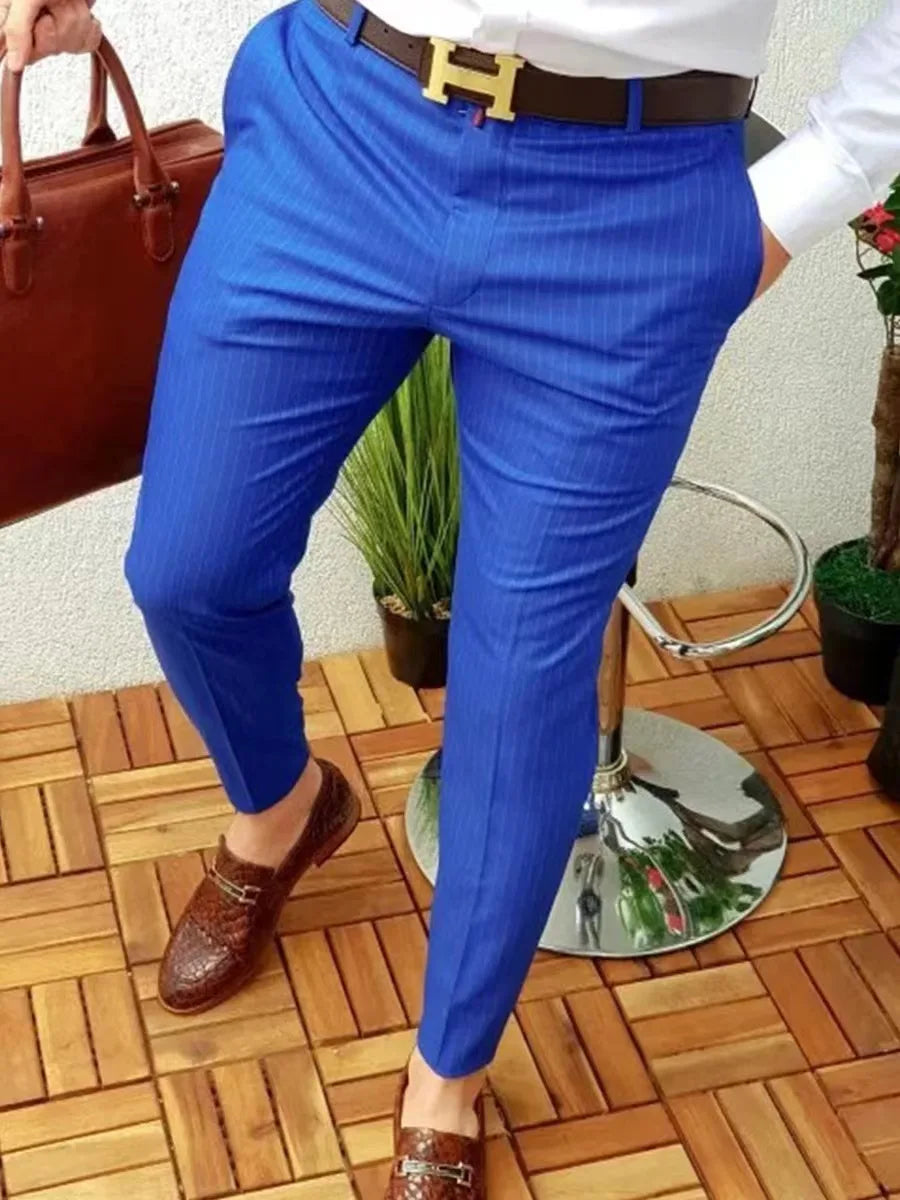 Pantalon Homme Business Décontracté | Style Rétro Imprimé | Coupe Droite Longue | Streetwear Élégant🚚Livraison rapide gratuite et sécurisée FelizShop