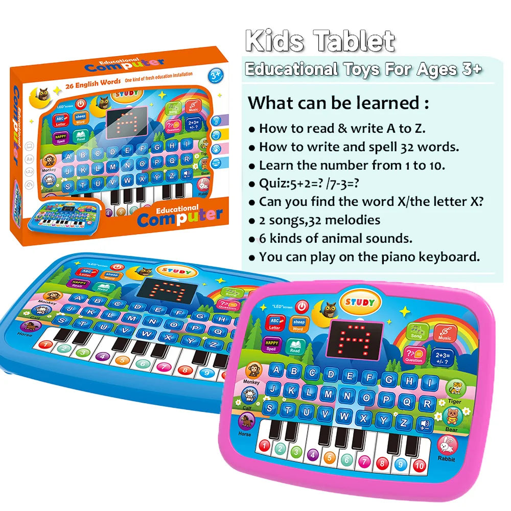 Tablette Éducative Enfant 3+ – Jeu Interactif Lecture, Maths, Musique + Clavier Électronique | Jouet Cadeau Anniversaire / Noël
🚚Livraison gratuite rapide et sécurisé FR FelizShop