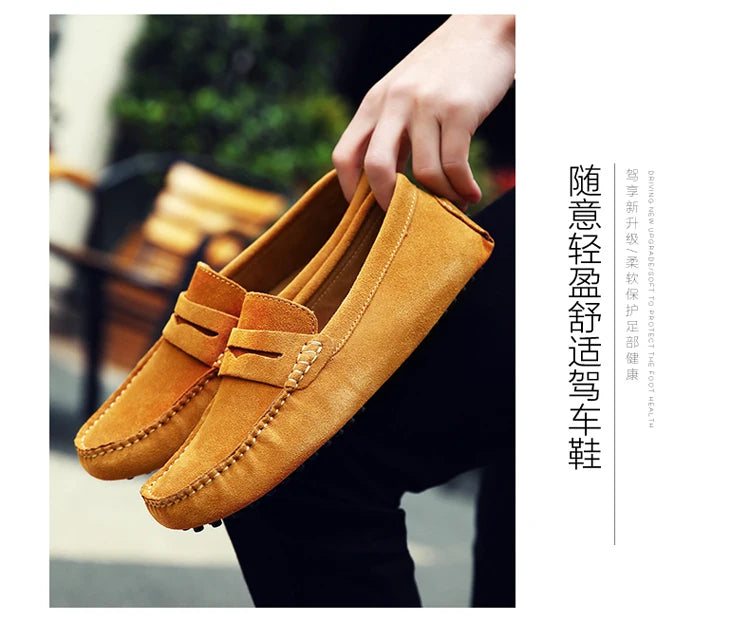 Chaussures homme 38–50 – Chaussures décontractées en cuir véritable – Mocassins tendance pour homme – Slip-on, chaussures plates pour conduite🚚 Livraison rapide en 8 à 12 jours ouvrés depuis la France FelizShop