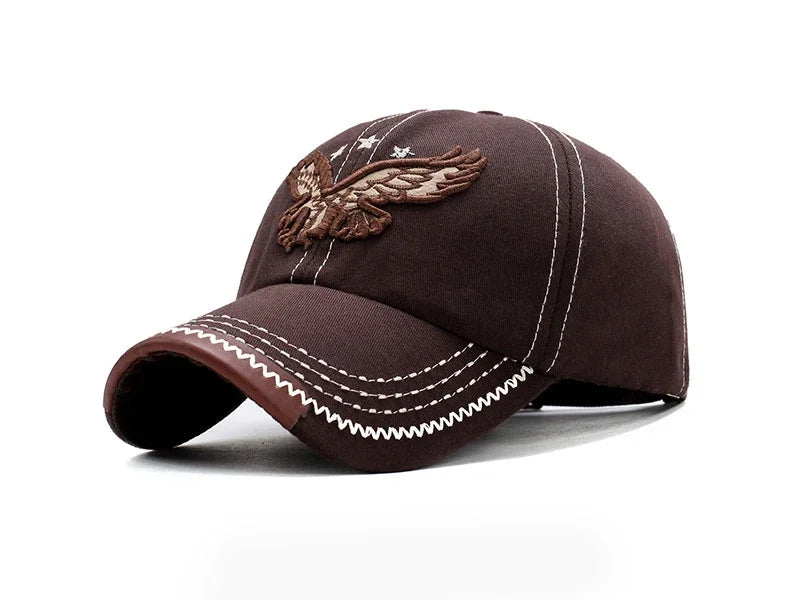 Casquette baseball homme & femme quatre saisons — Broderie aigle — Style coréen tendance — Casquette couple décontractée anti-UV🚚 Livraison rapide FelizShop