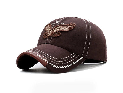 Casquette baseball homme & femme quatre saisons — Broderie aigle — Style coréen tendance — Casquette couple décontractée anti-UV🚚 Livraison rapide FelizShop