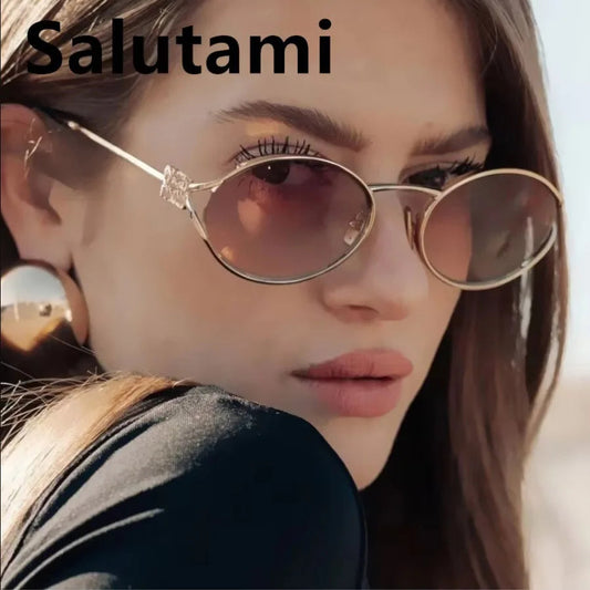vintage small oval alloy sunglasses women new fashion brand elegant sexy sun glasses ladies trendy driving gradient shades uv400 🚚 Livraison rapide en 8 à 12 jours ouvrés depuis la France FelizShop