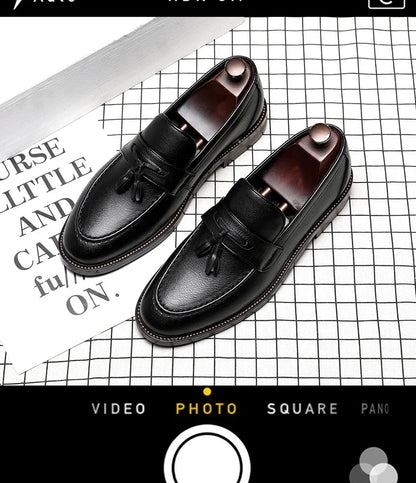 Chaussures pour homme en cuir véritable — Oxford de haute qualité — Sneakers outdoor style italien — Noires — Design élégant pour bureau, jogging ou tenue habillée🚚 Livraison rapide FelizShop
