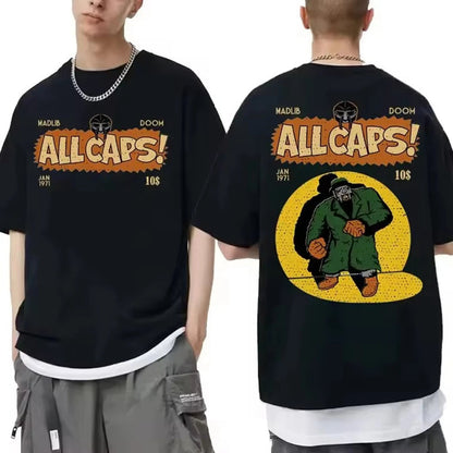 T-shirt Graphique MF DOOM x Madlib – Impression Double Face – Unisexe, Style Streetwear🚚 Livraison rapide en 8 à 12 jours ouvrés depuis la France FelizShop