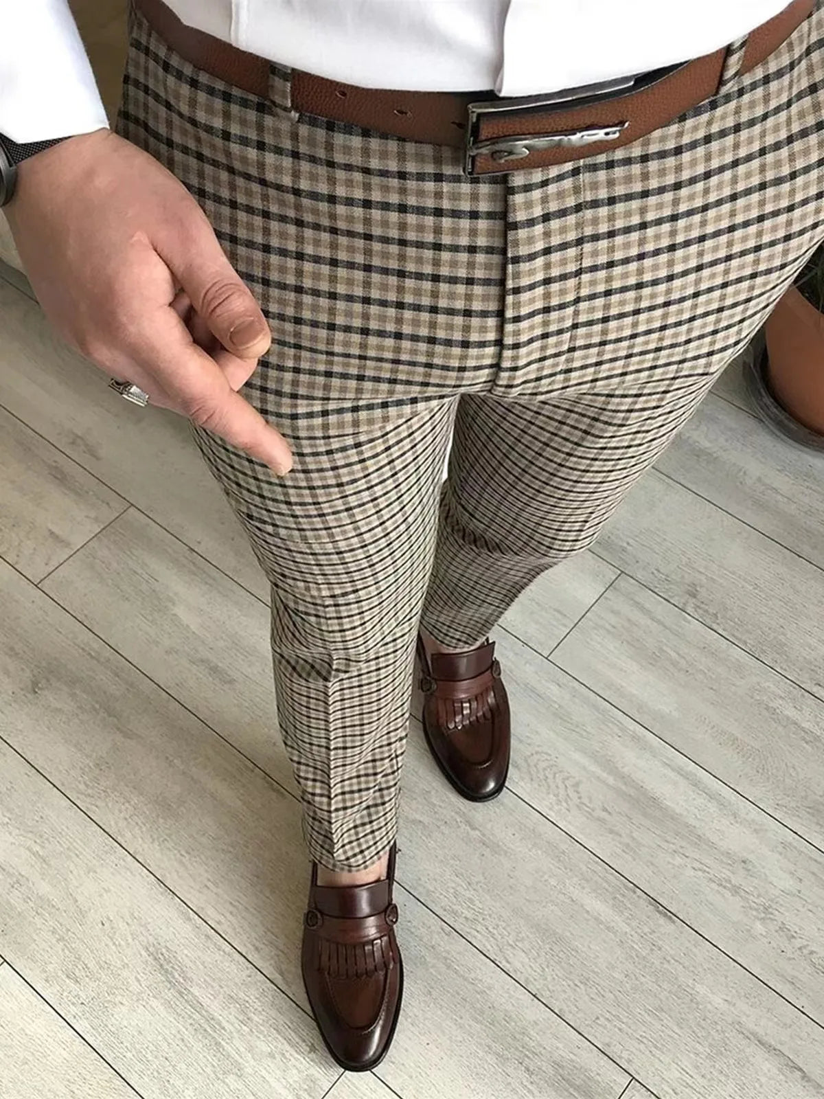 Pantalon Homme Business Décontracté | Style Rétro Imprimé | Coupe Droite Longue | Streetwear Élégant🚚Livraison rapide gratuite et sécurisée FelizShop