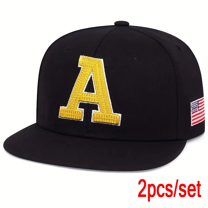 Fashion Men Hip Hop Cap A Letter Embroidery Baseball Caps cotton Snapback Hat Adult adjustment Outdoor Casual Sun Hats Bone 🚚 Livraison rapide FelizShop