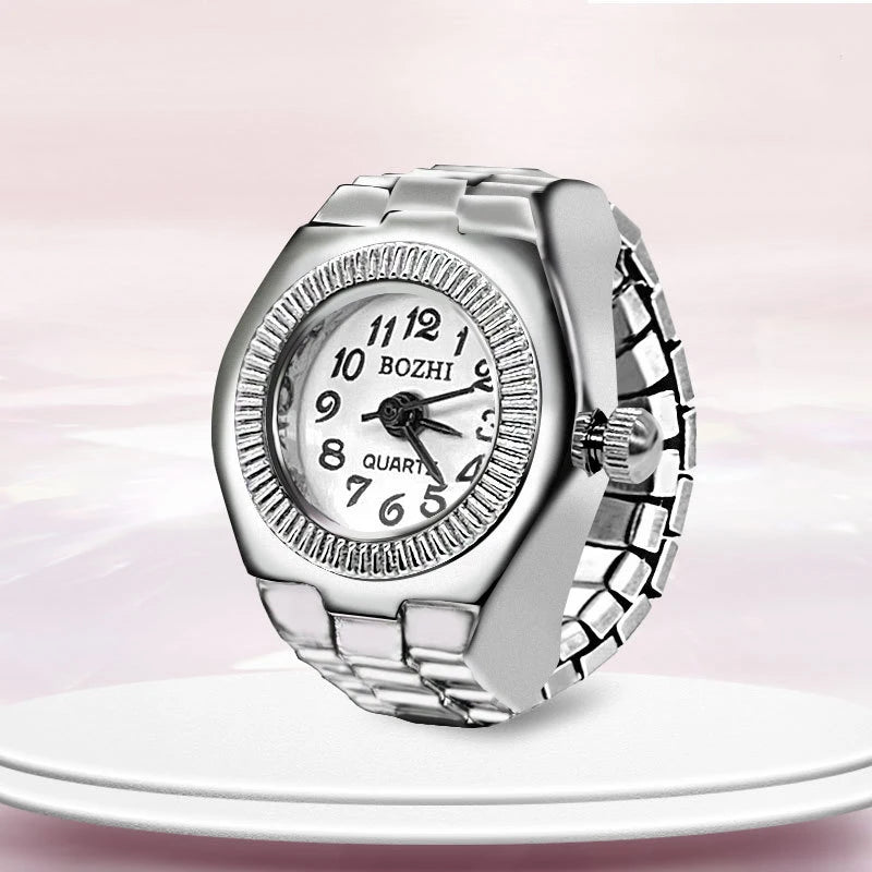 Bague Montre Rétro Punk – Anneau Quartz Vintage avec Chiffres Romains FelizShop