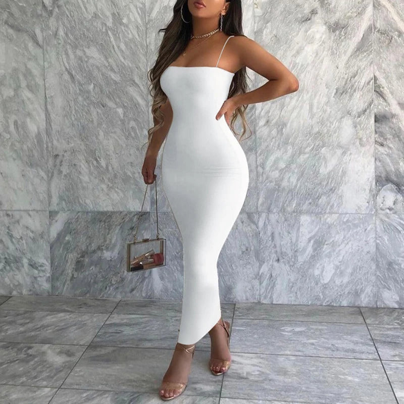 Robe Sexy Noire d’Été – Dos Nu & Bretelles Spaghetti | Moulante Élégante pour Soirée & Clubwear Femme 
🚚Livraison gratuite rapide et sécurisé FR FelizShop