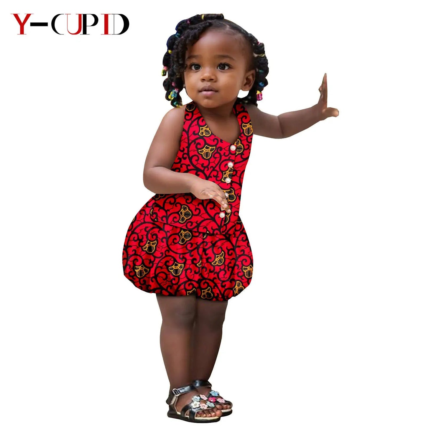 Ensemble Africain Bébé Fille – Top & Short FelizShop