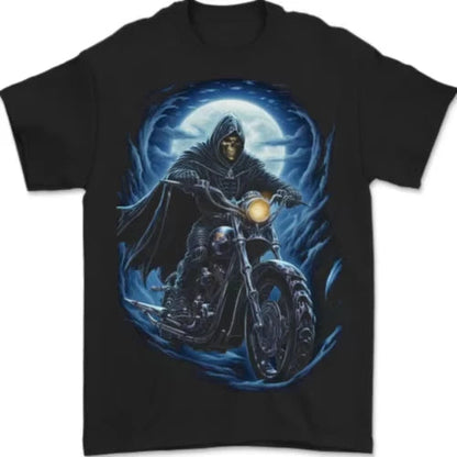 T-shirt Motard Skull Reaper – 100 % Coton – Style Biker Unisexe🚚 Livraison rapide en 8 à 12 jours ouvrés depuis la France FelizShop