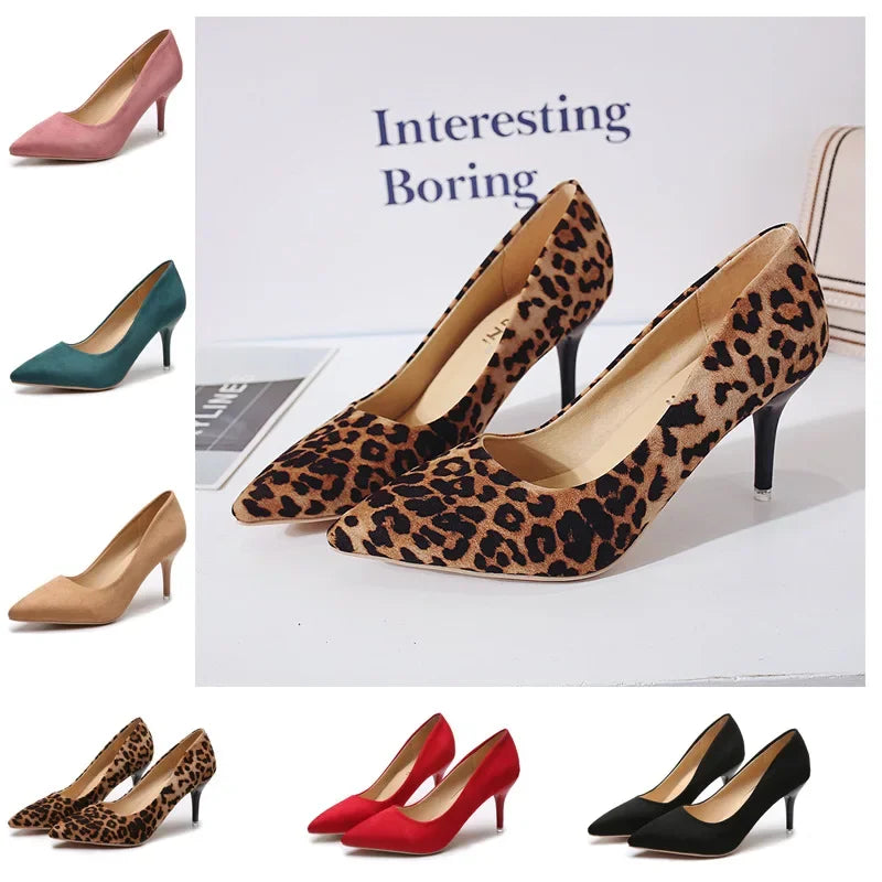 Chaussures Femme Grandes Tailles – Sandales à Talons Hauts 8,5 cm, Élégantes et Sexy avec Motif Léopard, Bout Pointu, Mode 2025🚚 Livraison rapide en 8 à 12 jours ouvrés depuis la France FelizShop
