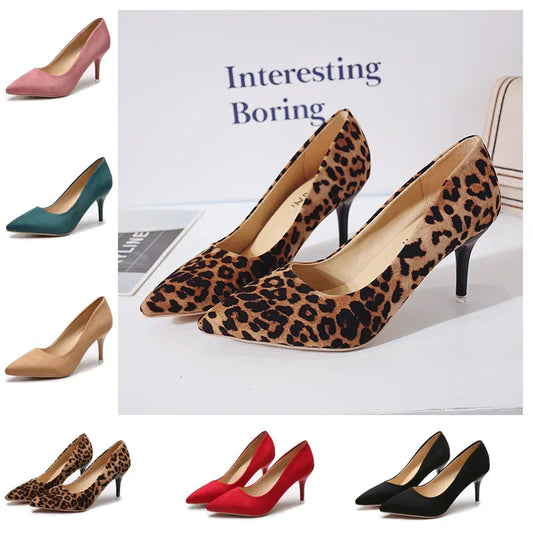 Chaussures Femme Grandes Tailles – Sandales à Talons Hauts 8,5 cm, Élégantes et Sexy avec Motif Léopard, Bout Pointu, Mode 2025🚚 Livraison rapide en 8 à 12 jours ouvrés depuis la France FelizShop