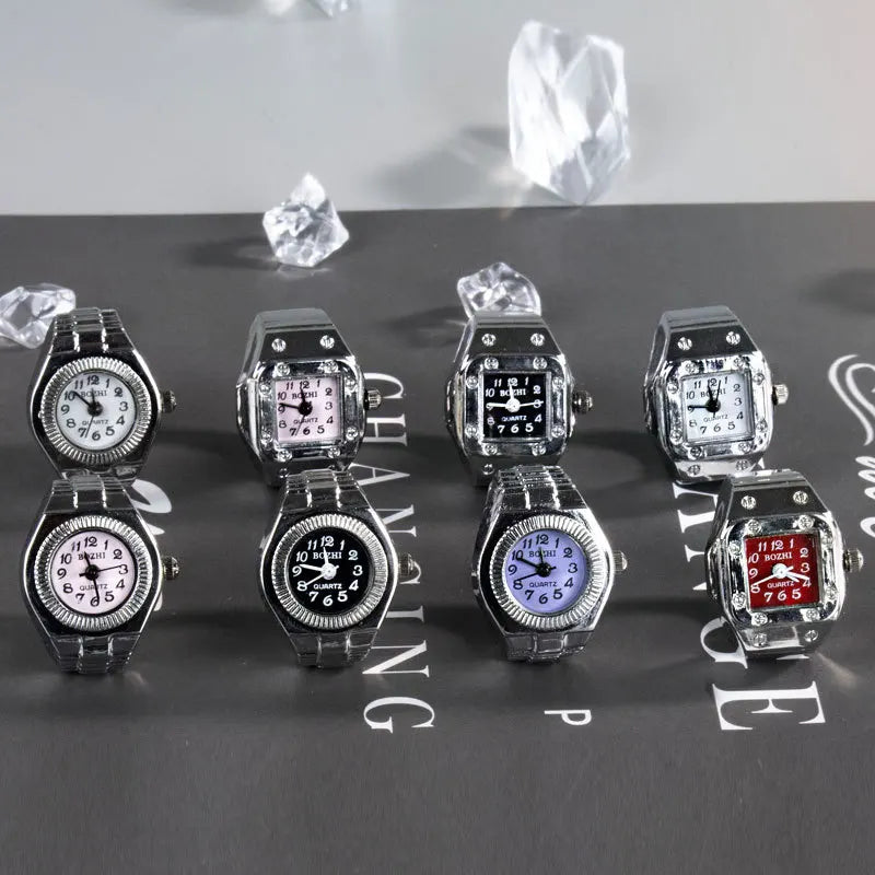Bague Montre Rétro Punk – Anneau Quartz Vintage avec Chiffres Romains FelizShop