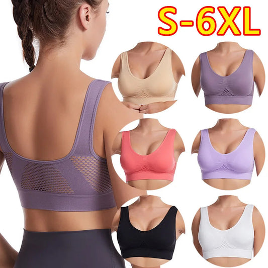 Brassière de sport respirante pour femmes — Soutien-gorge fitness avec coussinets amovibles — Sans coutures, push-up, idéale pour course et gym🚚 Livraison rapide en 8 à 12 jours ouvrés depuis la France FelizShop