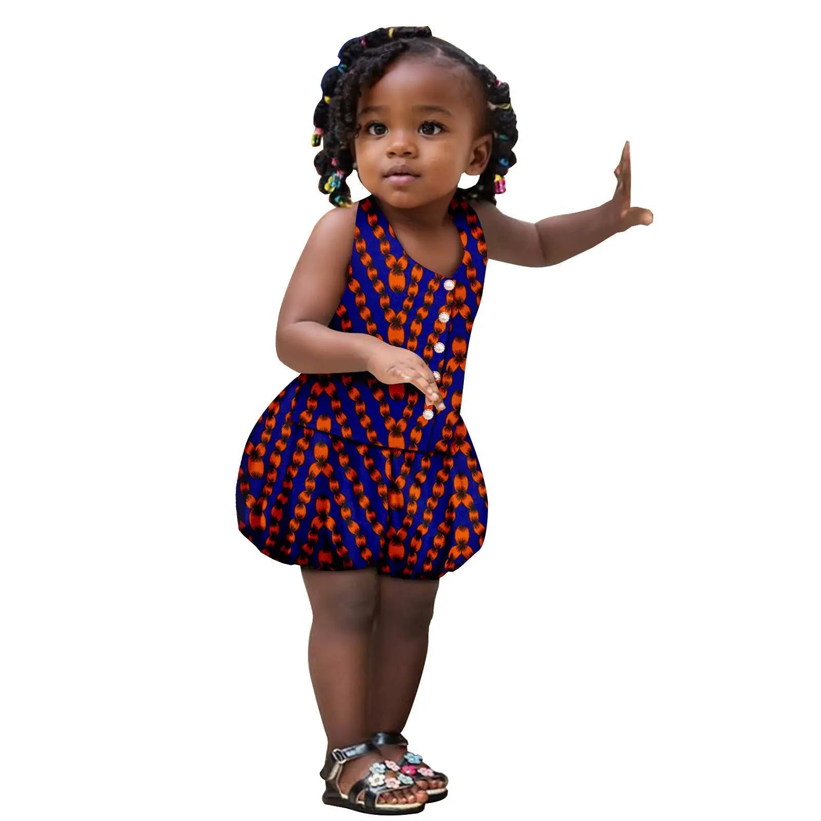 Ensemble Africain Bébé Fille – Top & Short FelizShop