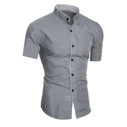 Chemise Homme Manches Courtes – Unie & Décontractée – Idéale pour l'Été et le Quotidien🚚 Livraison rapide en 8 à 12 jours ouvrés depuis la France FelizShop
